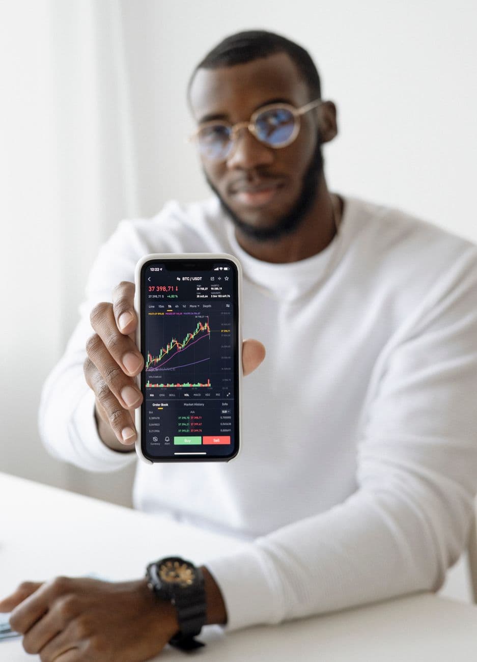 Finance app screenshot template preview